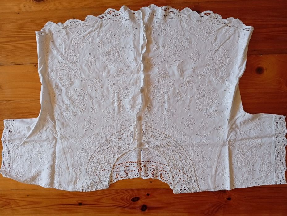 Piękna, haftowana bluzka biała, hand made