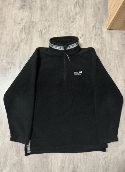 Jack Wolfskin Sweter Polar Czarny Ciepły Rozpinany