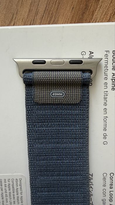 Ремінець Apple Alpine Loop Blue для Apple Watch Ultra 1, 2, 3 49 mm | 45 mm | 44 mm Розмір M