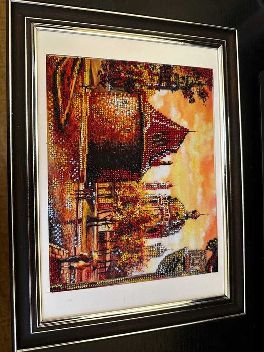 Sprzedam obrazy haftowane czeskimi koralikami "Ulicami Lwowa"