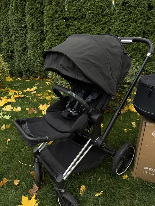 Коляска 2 в 1 cybex priam 3.0 chrome black