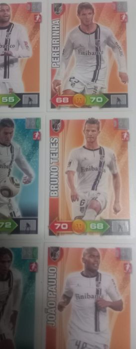 9 cartas Adrenalyn 2010-11 Guimarães