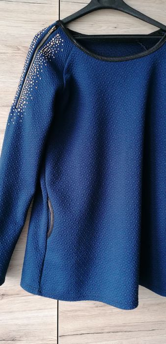 Bluzka cekiny zamki roz. M