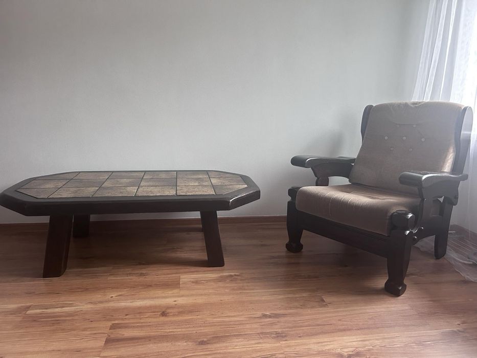 Zestaw mebli holenderskich 2 fotele sofa stolik