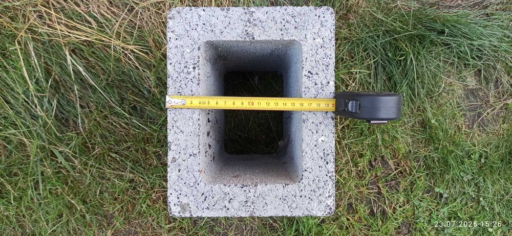 Pustaki kanał wentylacyjny kominowe jednokanałowe 20x25x33