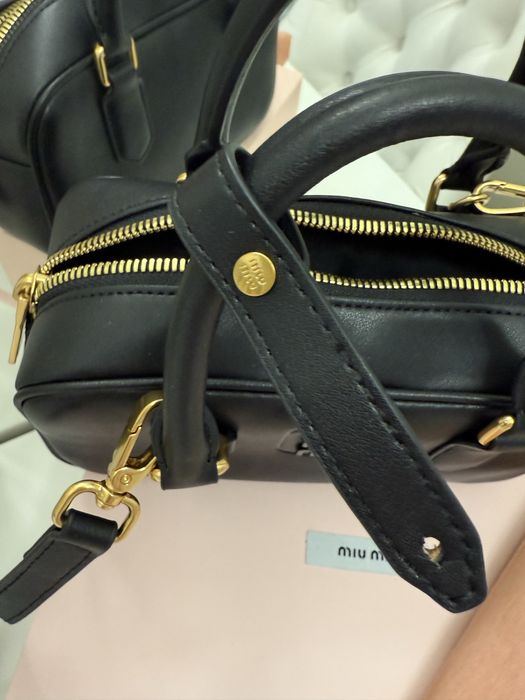 Сумка miu miu черная кожа
