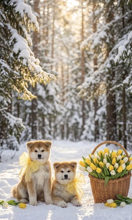 Дівчинка японської  Акіта іну 3 місяці