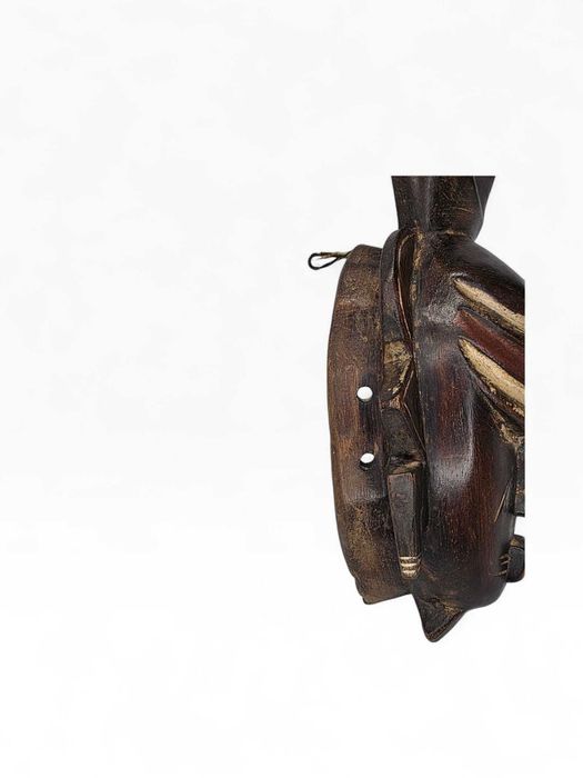 Máscara Africana Tribal Madeira – 35 cm – Esculpida à Mão