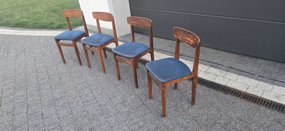 Zestaw  Mebli do siedzenia w stylu duńskim Retro Vintage PRL