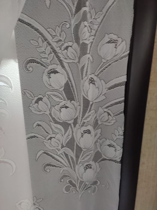 Штора из тюли с тесьмой