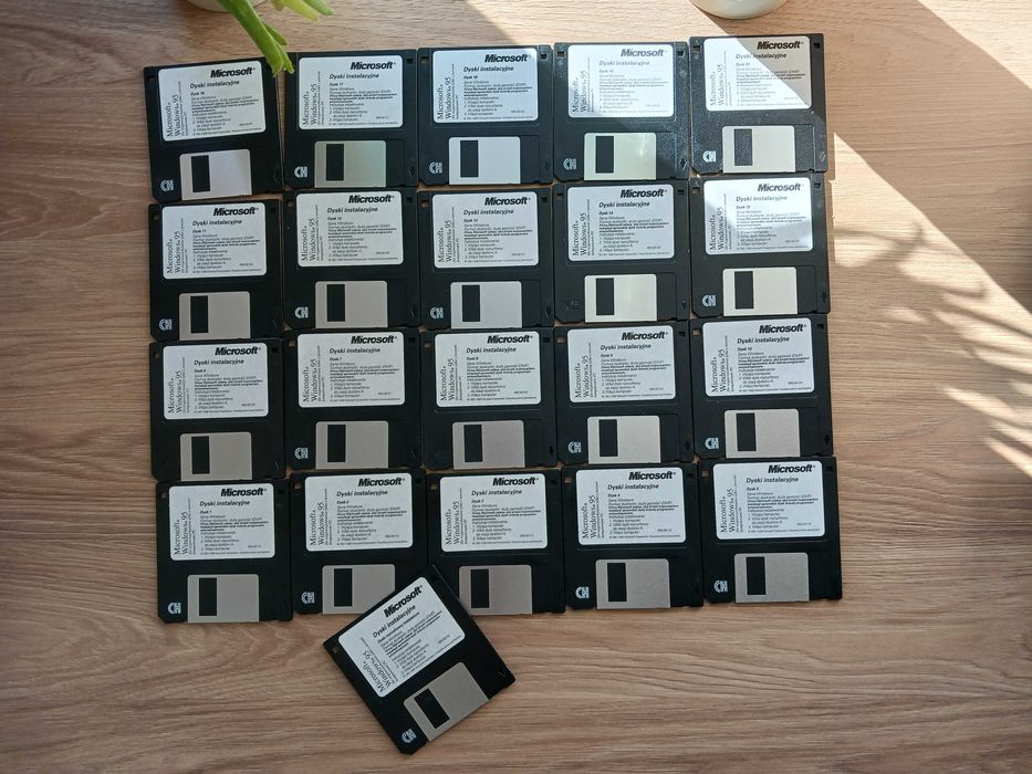 Dyskietki Microsoft Windows 95 PL unikat,retro,kolekcjonerskie– tested
