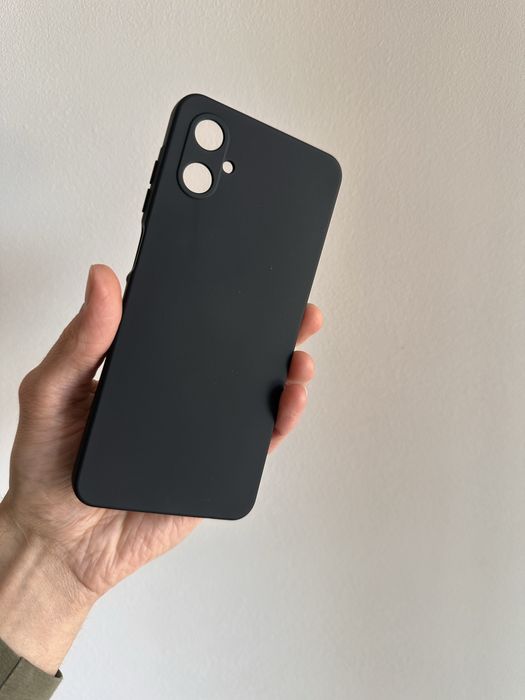 Etui Silicon czarne + SZKŁO hartowane do Samsung Galaxy A06