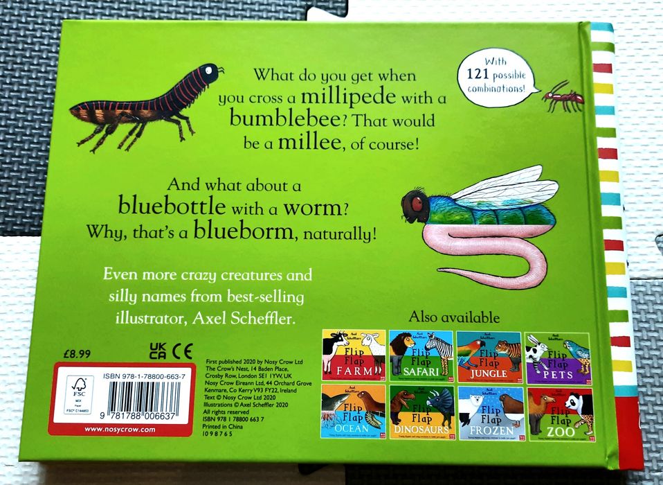 Axel Scheffler's Flip Flap Minibeasts kreatywna zabawa po angielsku