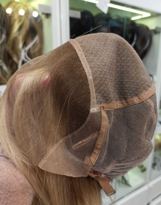 Peruka naturalna bez grzywki long bob pastelblonde -small -Nessaja salon peruk Kraków