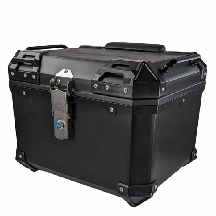 Top case média tipo alumínio mota bagageira moto