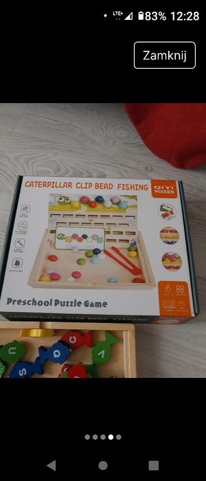 Zestaw gier drewniane montesori