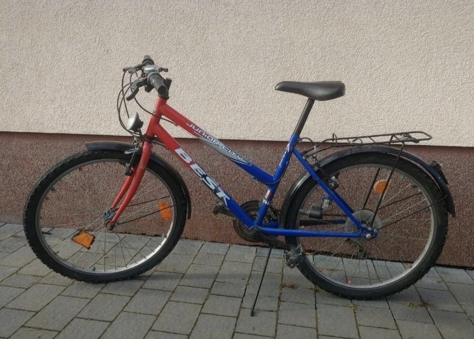 Rower dziecięcy / młodzieżowy . Kolor czerwony / niebieski /duokolor