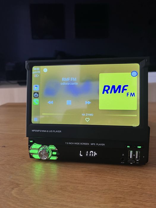 Radio Samochodowe 1 Din wysuwany ekran Android Auto/ CarPlay