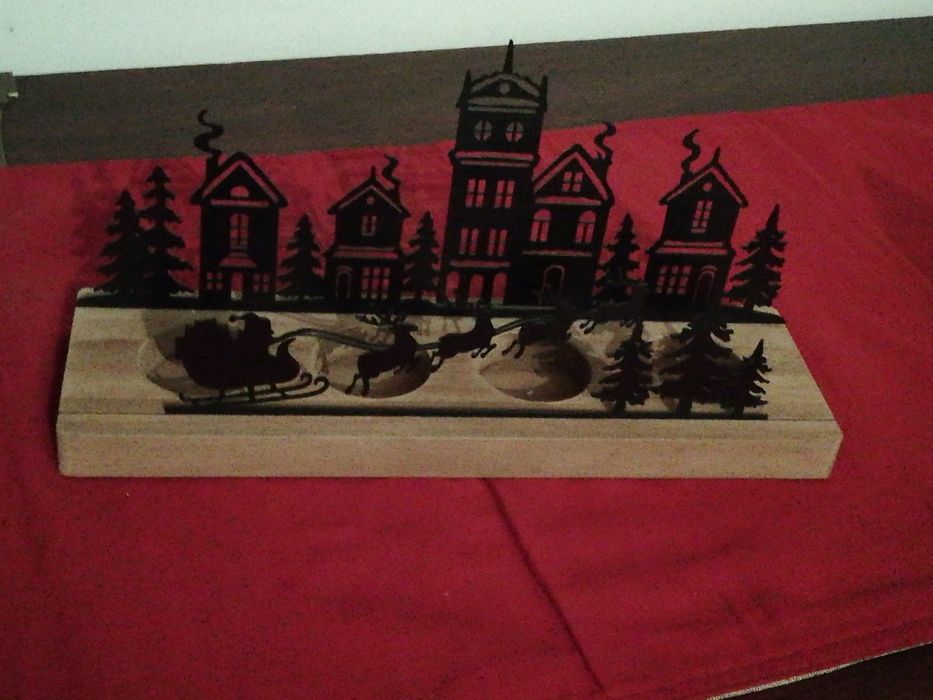Porta-Velas "Santa Claus is Coming to Town"