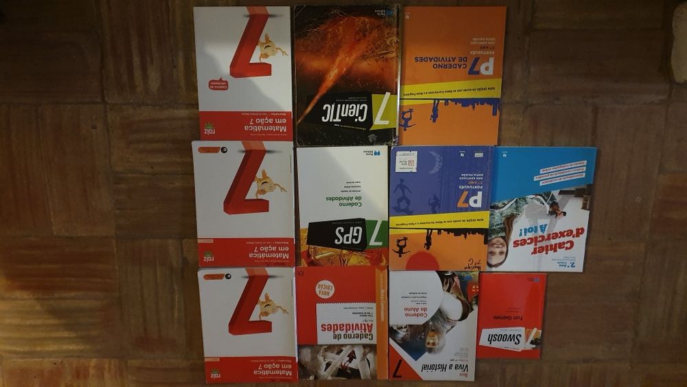 manuais escolares e fichas de atividade, 5º, 6º, 7º, 8º, 9º, 10º ano