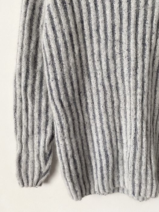 H&M angora blend puszysty miękki sweter welna prążek
