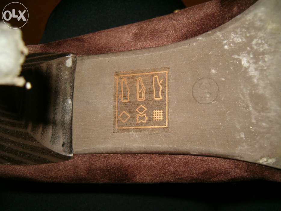 Sapatos castanhos "stilettos" nobuck - 36