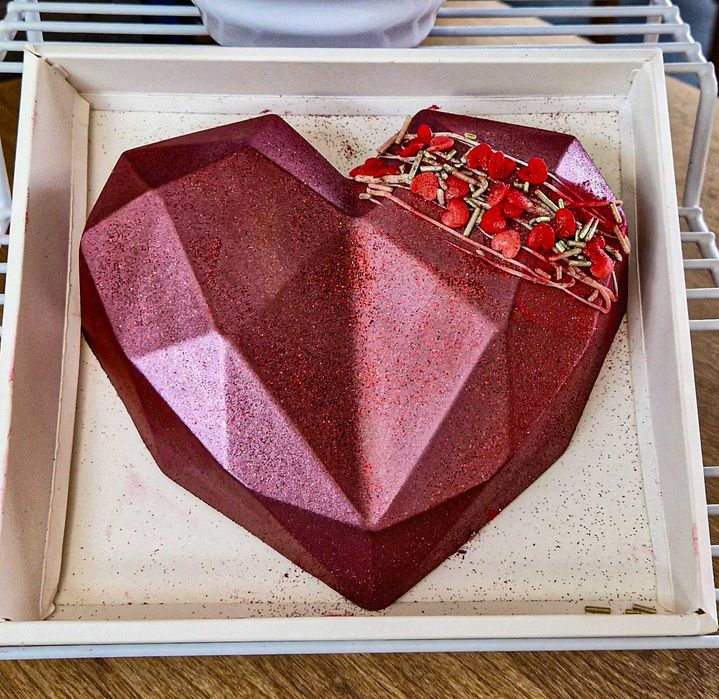 Coração de chocolate trufado