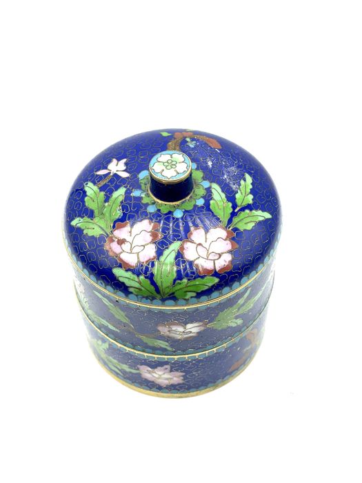 Caixa dupla em cloisonné antiga