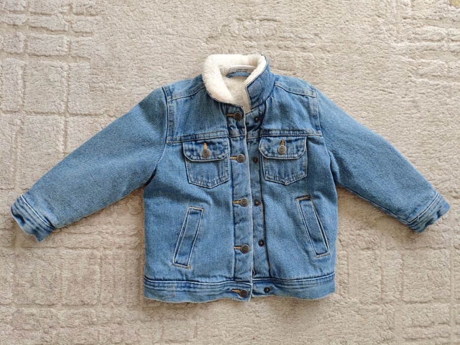 Jeansowa ocieplana kurtka 98