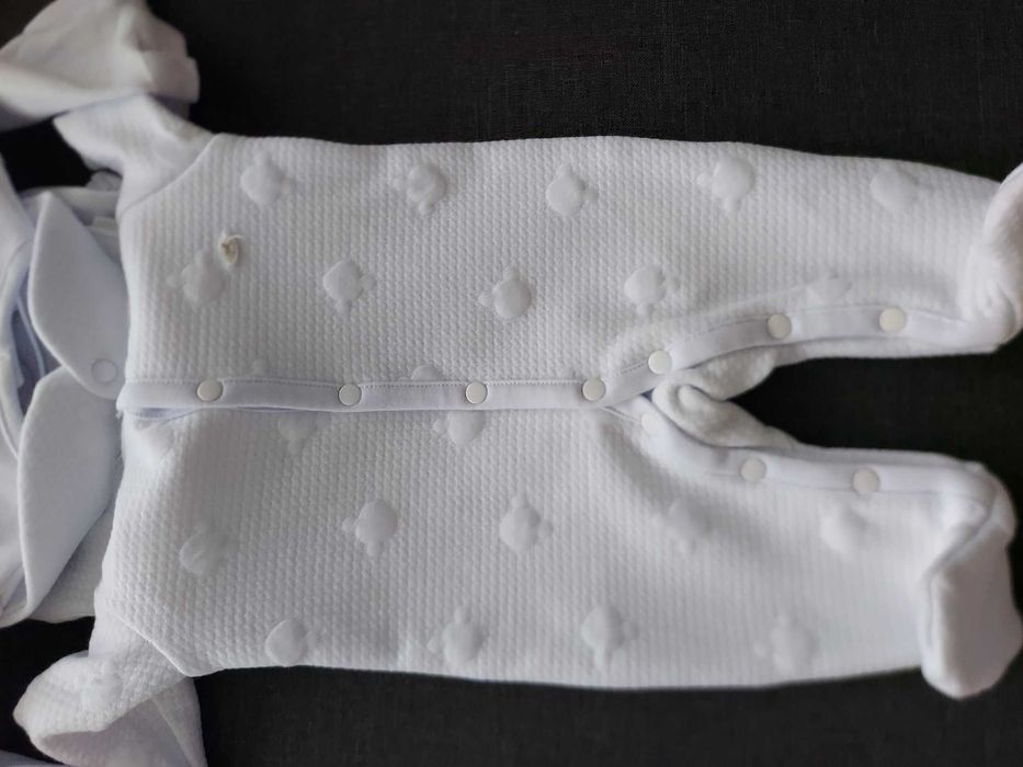 Komplet biały dla noworodka unisex
