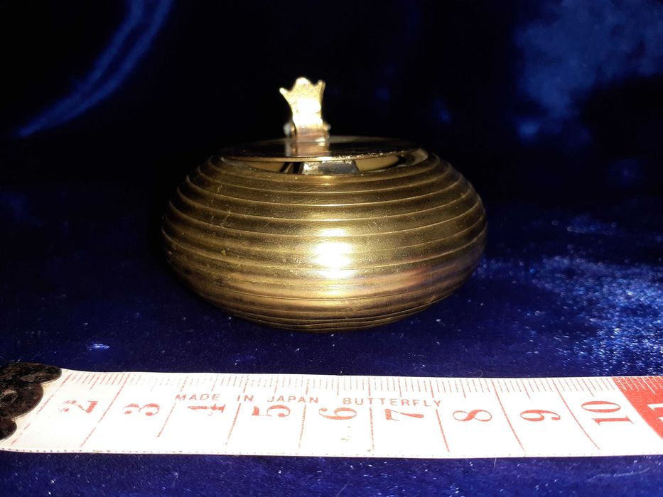 Cinzeiro de Viagem em BRONZE ANTIGO RARO