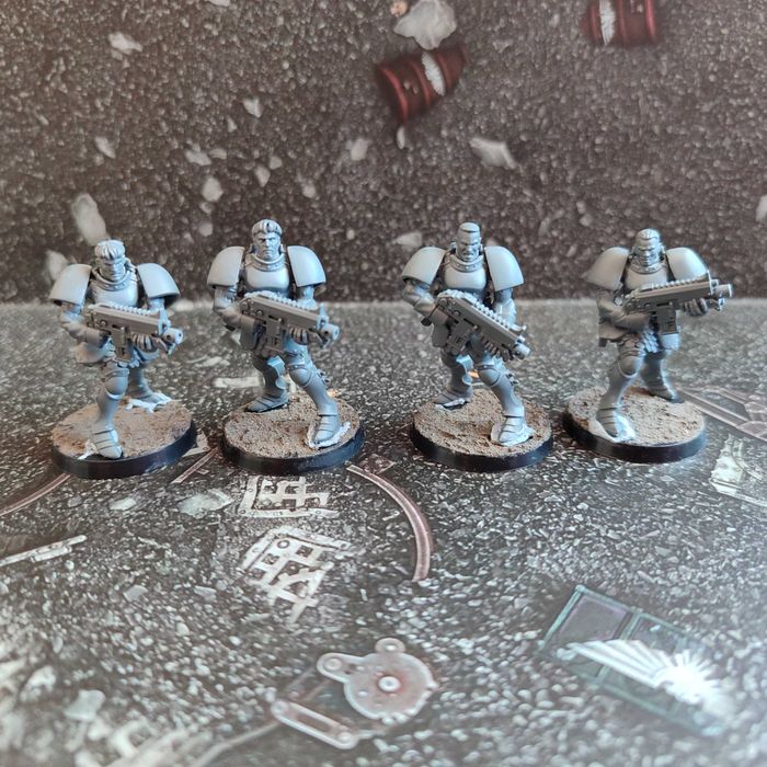 Warhammer 40k space marine conversion 4x Black Templar Neophyte