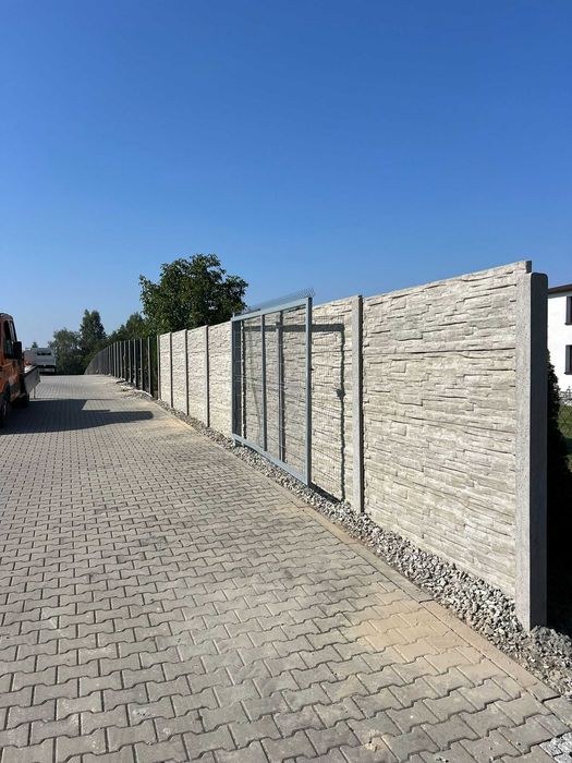 PRODUCENT POLECA ogrodzenie betonowe, płot betonowy o wys. 2 m