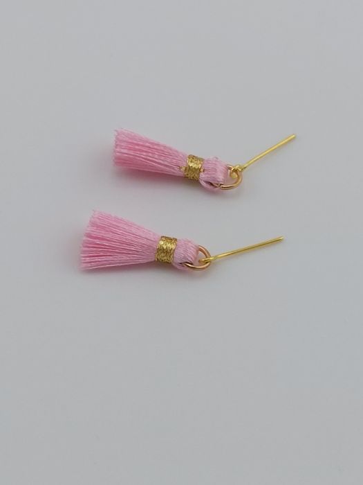 Kolczyki biżuteria dla lalki Barbie różowe chwosty