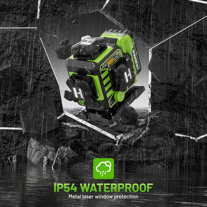 Huepar W04CG 4D 16 ліній,Професійний лазерний рівень,нівелір