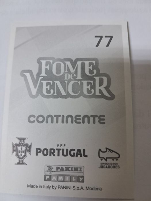 Cromo Fome de Vencer CR7