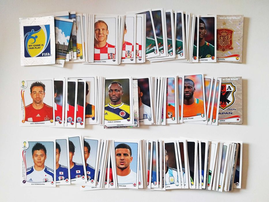 160 cromos (c/ marcas caneta no verso) BRASIL 2014 futebol | Panini