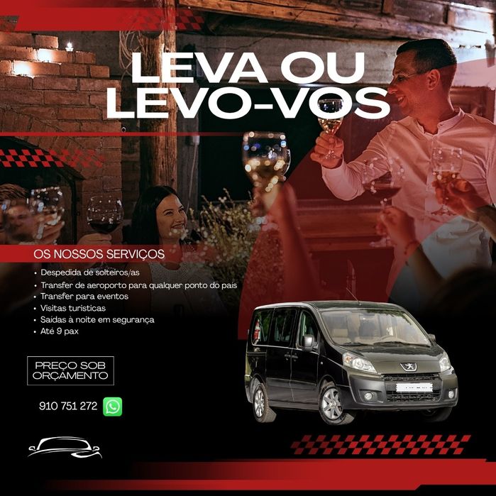 Aluguer de carrinha até 9 pax, particular