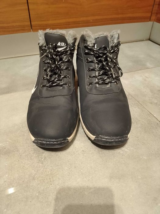 Czarne szare buty zimowe 46 męskie Nike trapery trzewiki