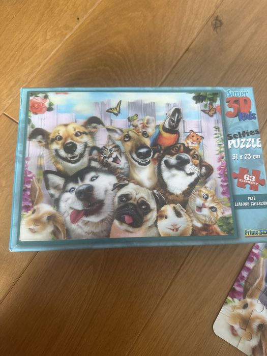 Puzzle 3D pieski i kotki