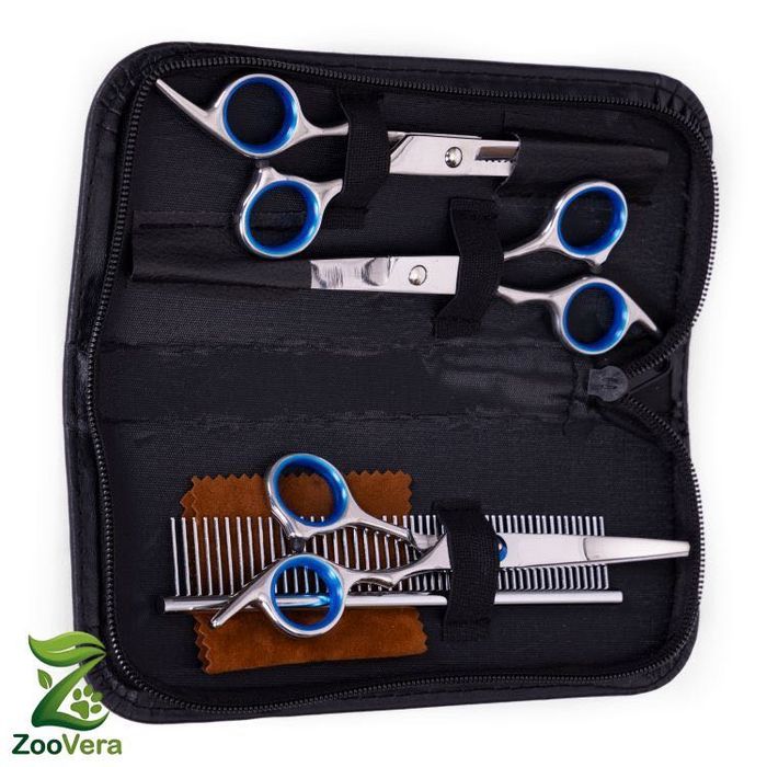 NOWY Zestaw groomerski do strzyżenia psów i kotów z etui – ZooVera