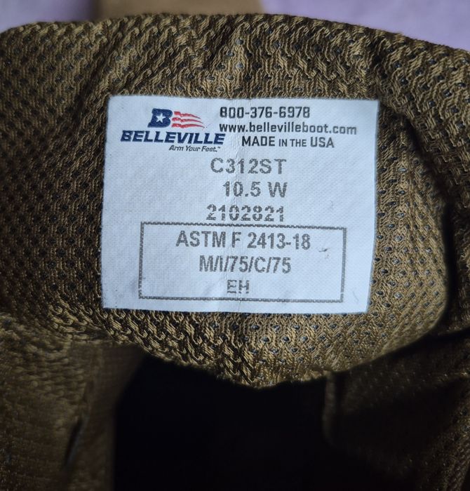 Легкі американські берці Belleville C312ST для спекотної погоди, 10.5W