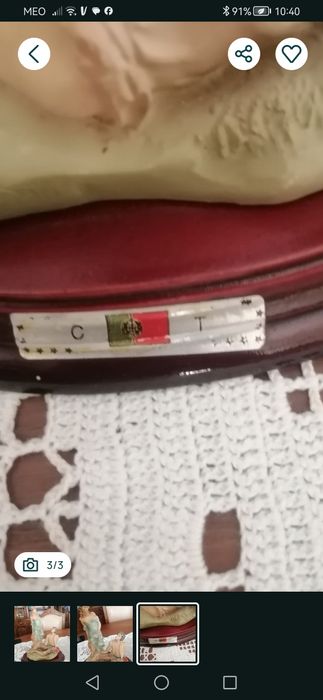 Chaleira / leiteira Eléctrica+jarra antiga viidro+Estatueta de resina 
Prato Vista Alegre Magnólia 
Ladeiro 10€
Saleiro 
165 gramas 
Base=8,5