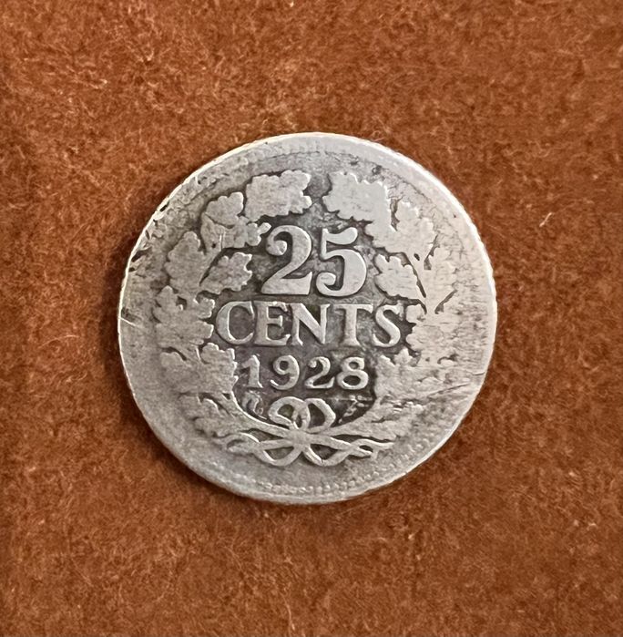 Moeda Prata 25 Cents 1928.