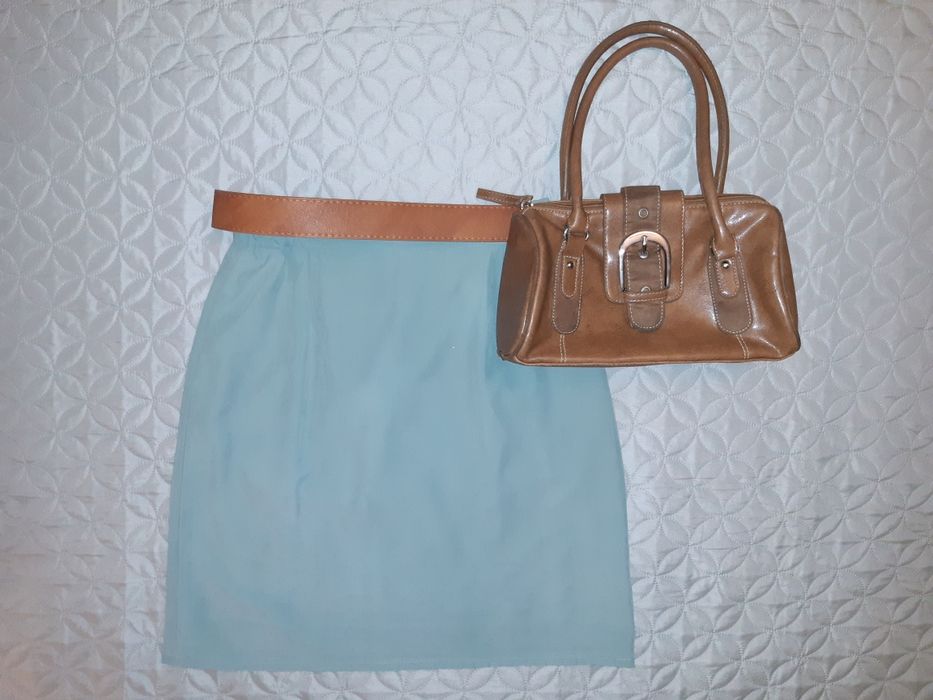 Mini spódnica podszewka zielona pistacja mietowa XS