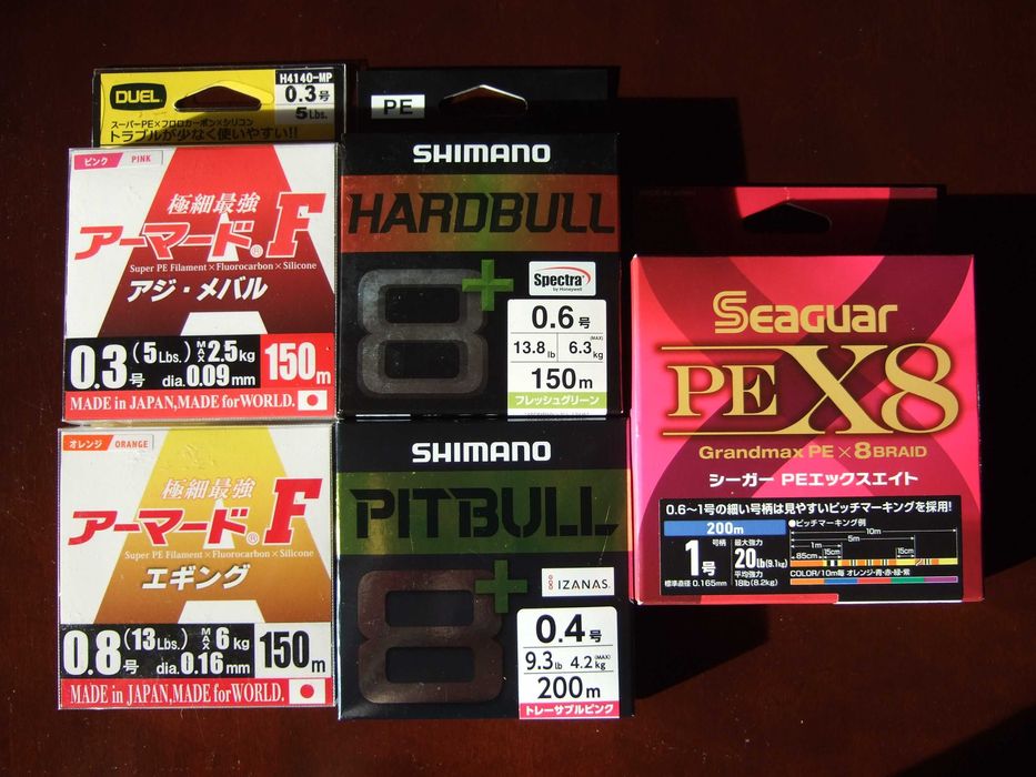 Шнури PE Duel, Shimano та Seaguar...