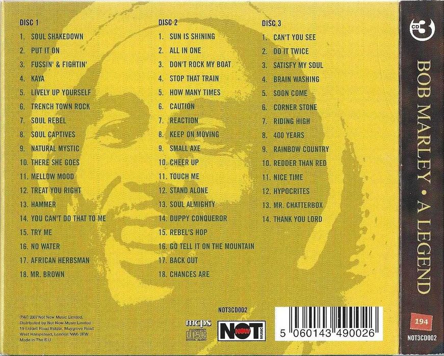 Bob Marley & The Wailers - - - - - A Legend - - - - - 3 X CD