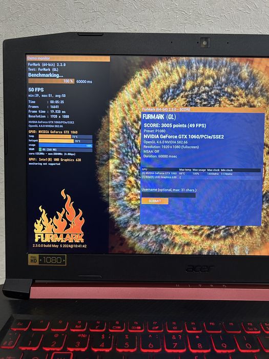 Ігровий Acer Nitro 5 GTX 1060/ і5/ IPS/ RAM 16/ SSD+HDD в хорошому стані