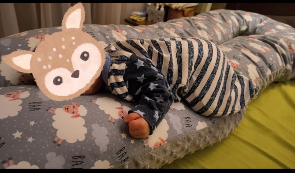 Подушка для вагітних, беременных котонова/плюшева, зі змінним чохлом