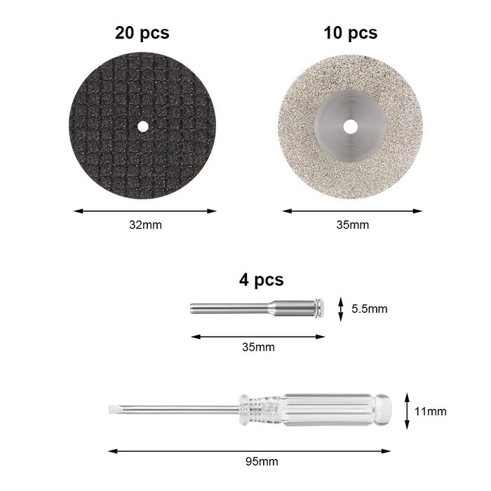 Flintronic Ostrza tnące, 36 szt., tarcze tnące do piły Dremel